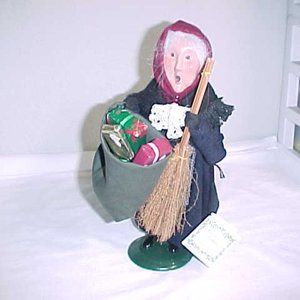 SIGNED Byers Choice Old Lady BEFANA Italian Christmas Witch 2001